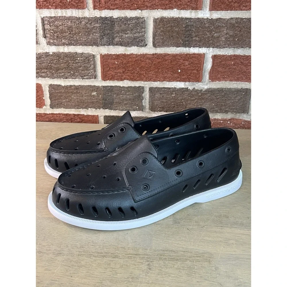 Sperry Top Sider Authentic Original AO Float Boat Unisex‎ Black Shoes M8/W10